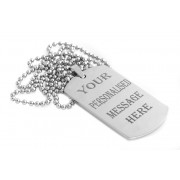 ENGRAVING DOG TAG Rhodium Plated